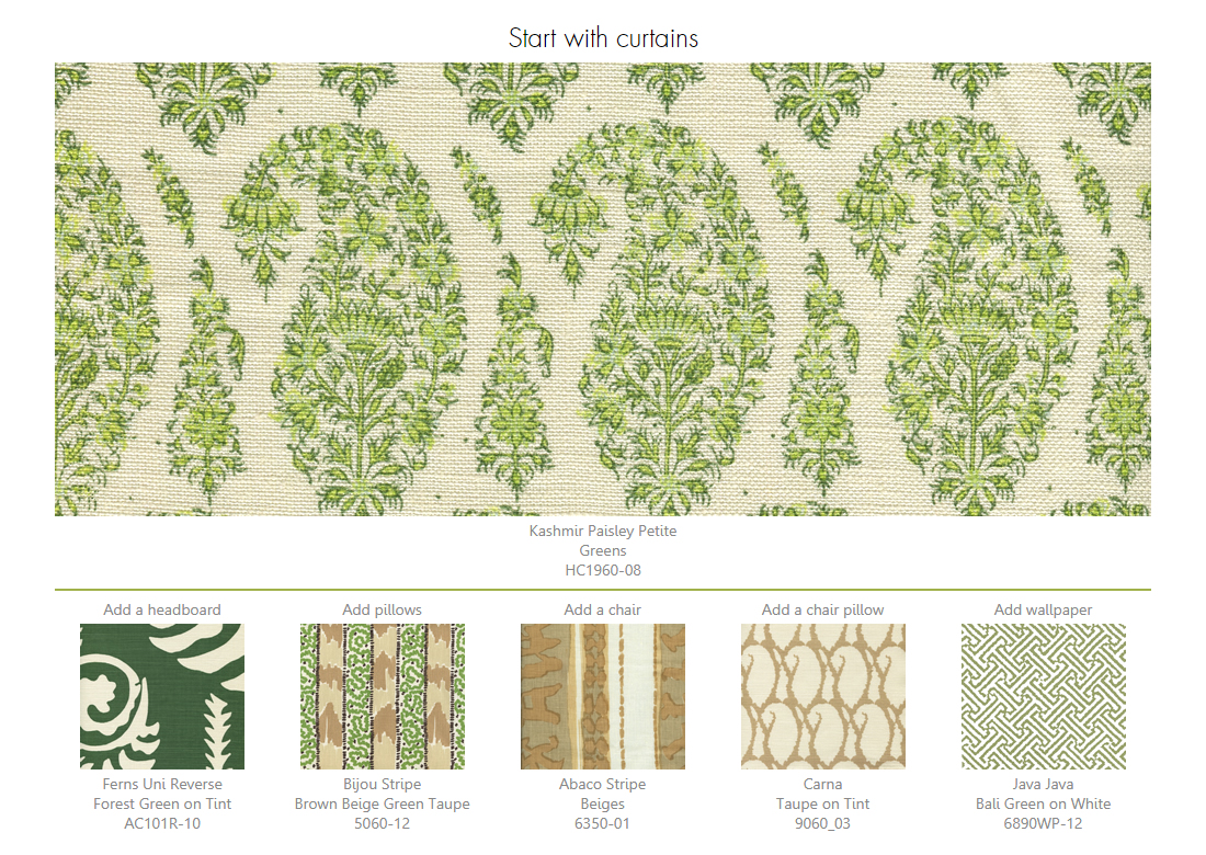 Home Couture Kashmir Paisley Petite green design ideas